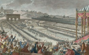 Champ-de-Mars en 1790 aménagé pour la Fête de la Fédération le 14 juillet