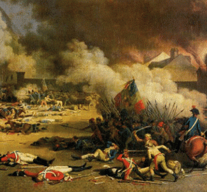 Massacre des gardes suisses au Palais des Tuileries le 10 août 1792