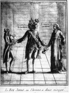 Caricature de Louis XVI en « Roi Janus »