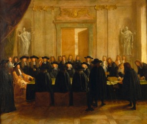 Louis XIV tenant les sceaux en présence des conseillers d’État et des maîtres des requêtes