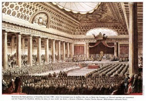 Réunion des Etats Généraux à Versailles, Salle des Menus-Plaisirs le 5 mai 1789