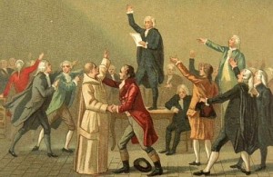 Le 20 juin 1789, les membres du tiers-état prêtèrent serment : jamais ils ne se sépareraient avoir d'avoir donné à la France une constitution