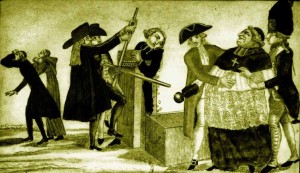 Le pressoir. 2 novembre 1789, gravure populaire sur la confiscation des biens du clergé
