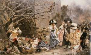 Le Massacre de Machecoul, peinture de François Flameng, 1884