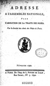 Adresse de la Société des amis des Noirs à l'Assemblée nationale en février 1790