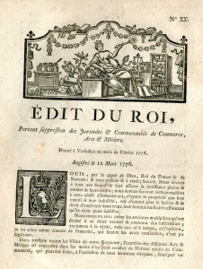 Edit portant suppression des Jurandes & Communautés de Commerce, Arts & Métiers