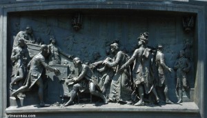 Abolition des privilèges, haut-relief en bronze, monument Place de la République à Paris