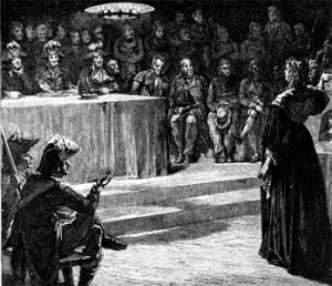 Illustration du procès de Marie-Antoinette ouvert le 15 octobre 1793