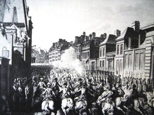 Illustration du faubourg Saint-Antoine en ébullition