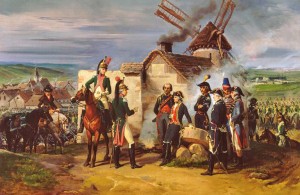 Le Duc de Montpensier, accompagné de son frère, le futur Louis-Philippe 1er, rendant compte de la bataille non loin du moulin de Saint-Sauve