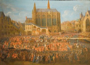 Louis XV à la sortie du lit de justice du 12 septembre 1715