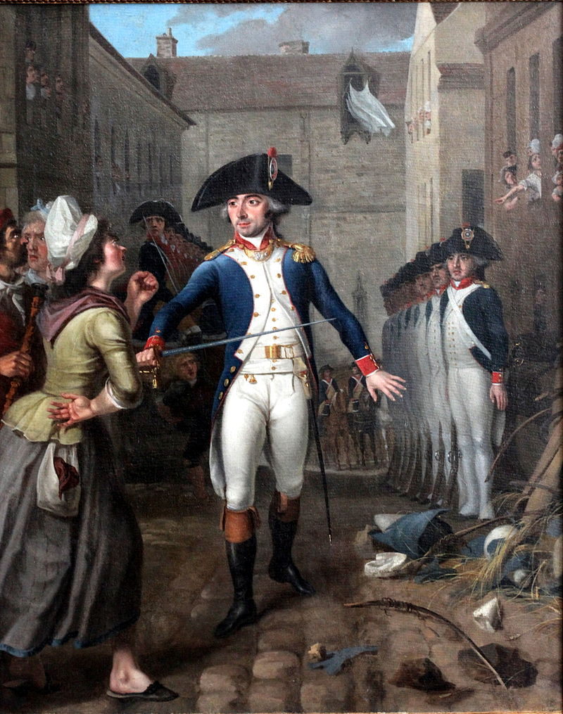 Garde national protégeant une cargaison de sucre pendant les émeutes parisiennes de janvier 1791, (musée de la Révolution française). Photograph by Rama, Wikimedia Commons, Cc-by-sa-2.0-fr