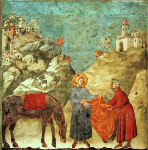 Saint-François illustre le rejet de la loi du Talion. Il ne cherche pas de réparation du préjudice par équivalent, mais donne sans attendre de contrepartie.